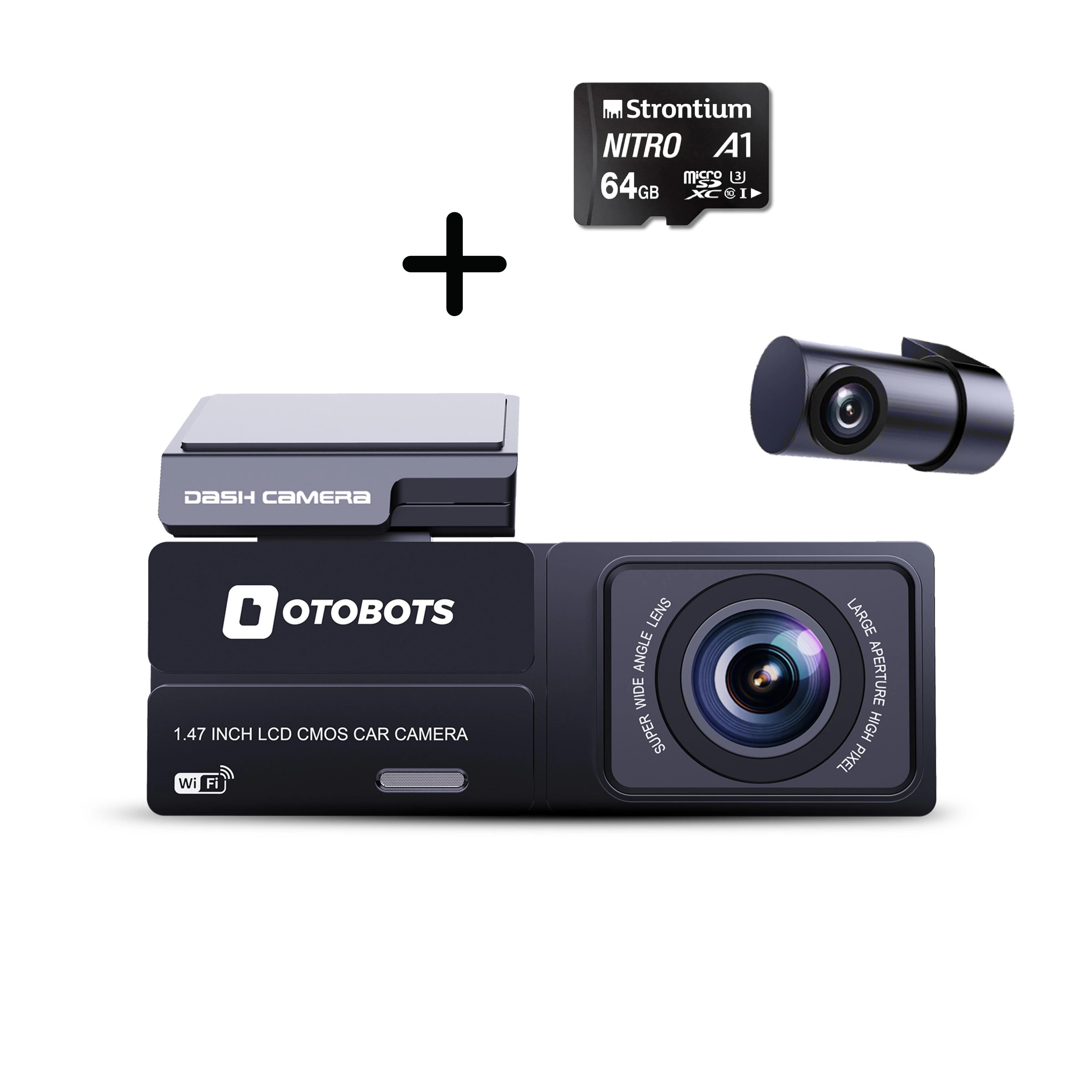 BUNDLE DEALS Otobots DVR3036 Car Dash Camera with 2K Real QHD, Recording, 24H Parking Monitoring, WiFi App Control, Night Vision, G-Sensor, 1.47