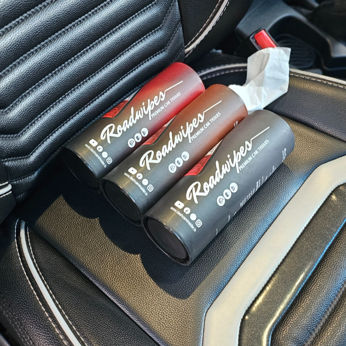 Road Wipes | Elegant Premium Cup-holder Tissue Tube | Xtra large | 60 pulls x 2 ply | 3 Nos Combo Set