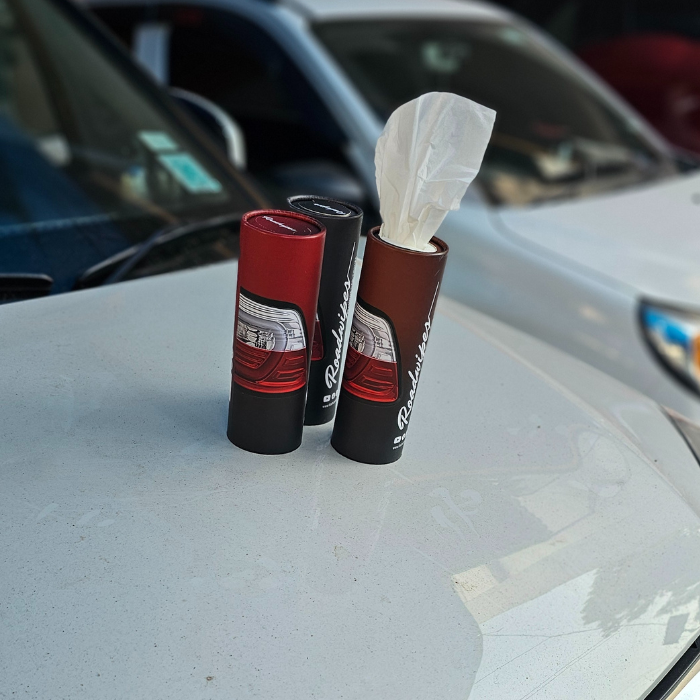 Road Wipes | Elegant Premium Cup-holder Tissue Tube | Xtra large | 60 pulls x 2 ply | 3 Nos Combo Set