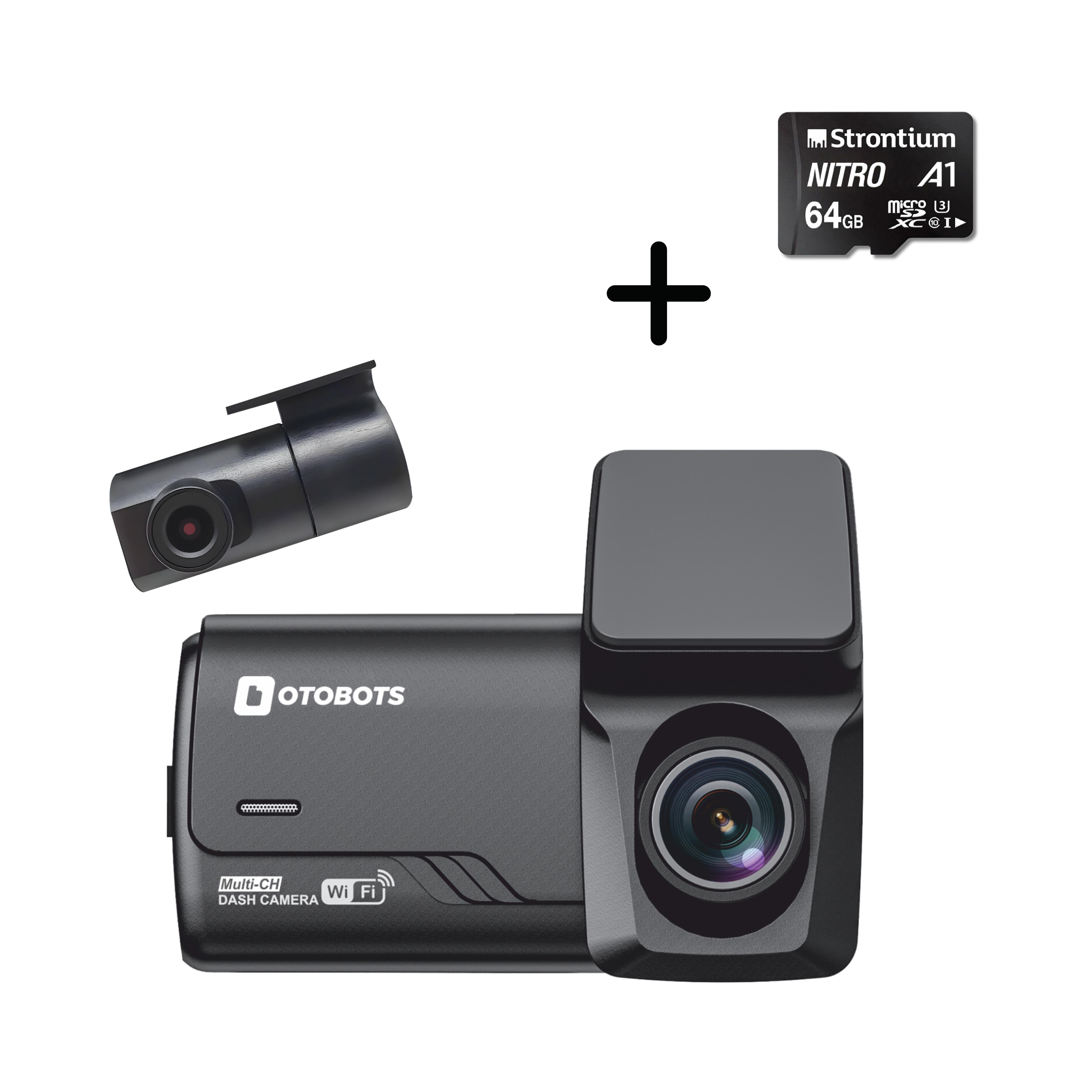 BUNDLE DEALS Otobots DVR3035 Car Dash Camera with 2K Real QHD, Recording, 24H Parking Monitoring, WiFi App Control, Night Vision, G-Sensor, 2.0 Inch