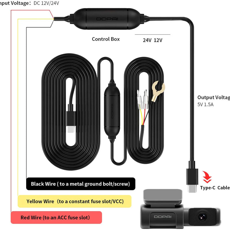 DDPAI USB C Hardwire Cable Kit |
