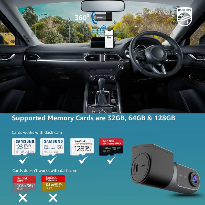 PHILIPS GS 3001 Dash Camera for Car
