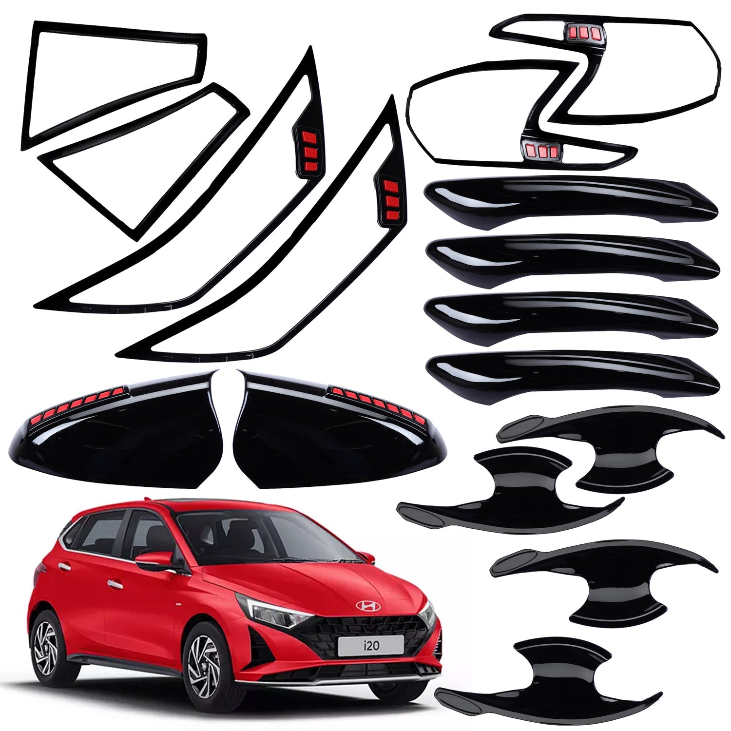 Black Applique Kit for I-20 2020 Set of 5 Items