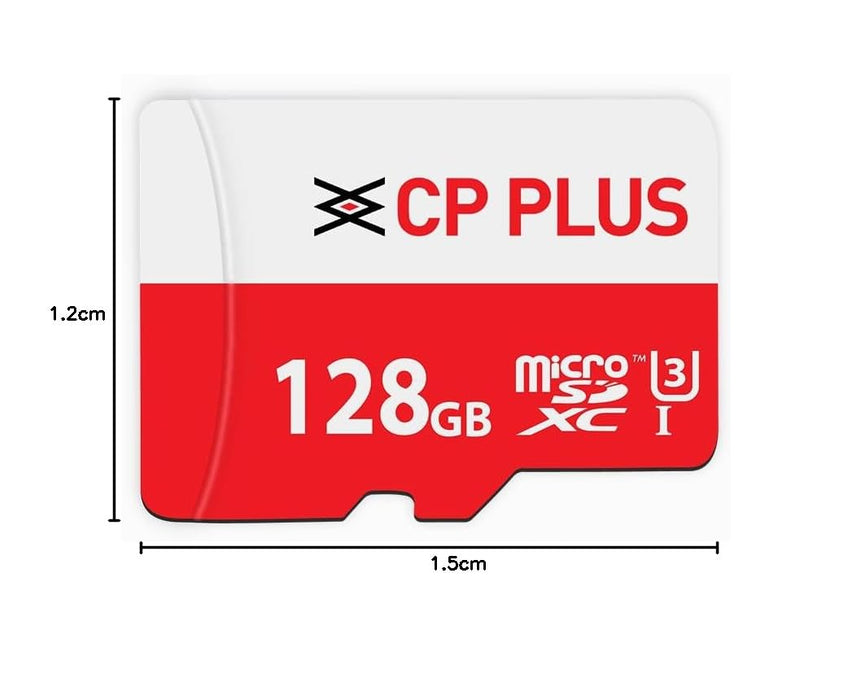 CP PLUS 128GB microSDXC Memory Card Grade UHS-3 Class 10, Up to 70 Mbps Reading & 30 Mbps Writing Speed with High Performance of Data Transfer & Lower Power Consumption for Portable Devices| CP-UM128C