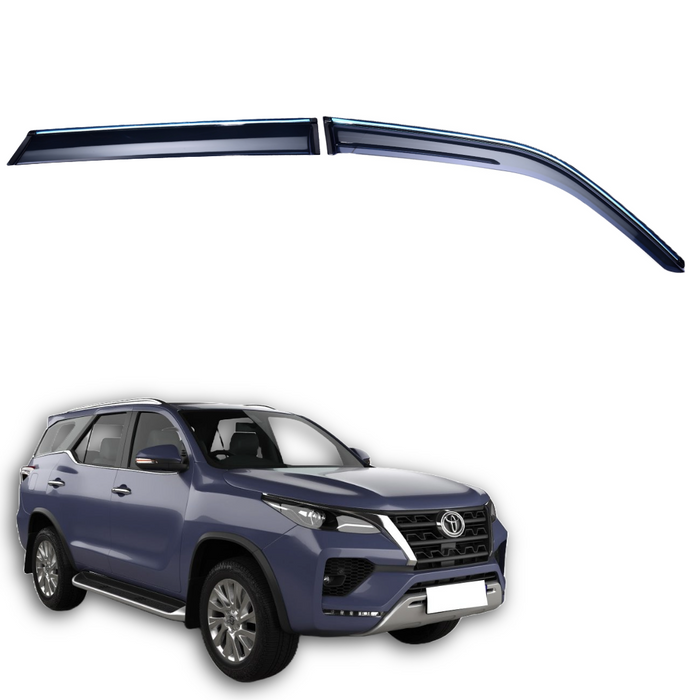 Door Visor Chromeline For Toyota Fortuner  (2016) Onwards