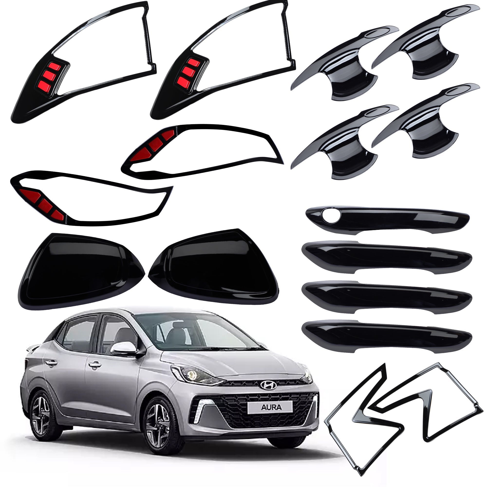 Black Applique Kit for Aura 2020+ Set of 5 Items