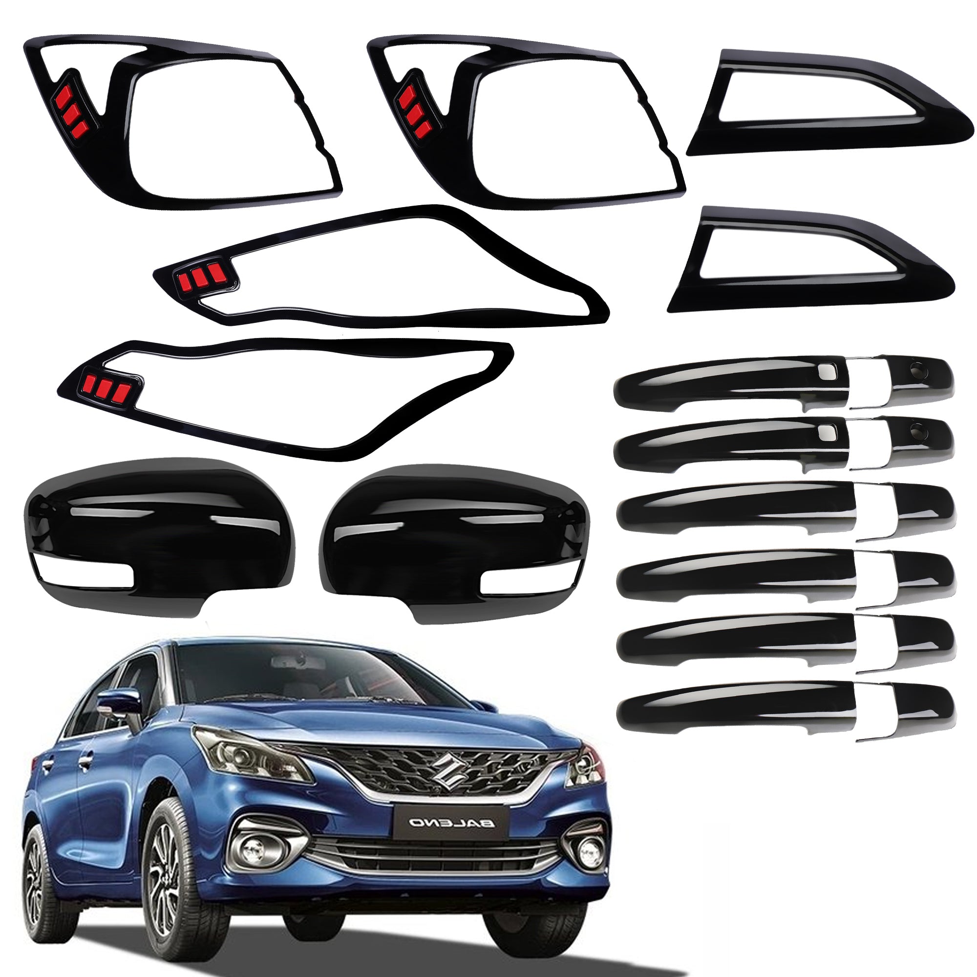 Black Applique Kit for Baleno 2022+ Set of 4 Items