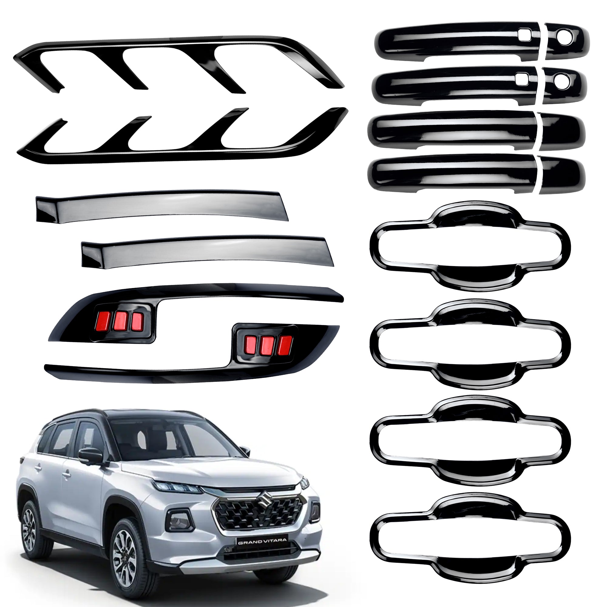 Black Applique Kit for Grand Vitara Set of 4 Items