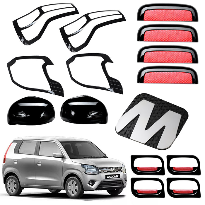 Black Applique Kit for Wagon-R 2019 Set of 6 Items