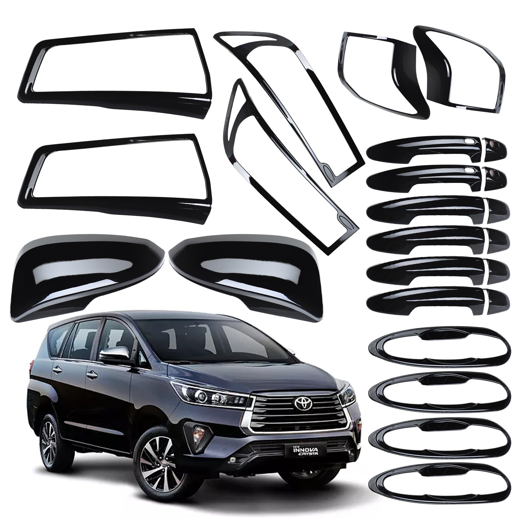 Black Applique Kit for Innova crysta Set of 5 Items