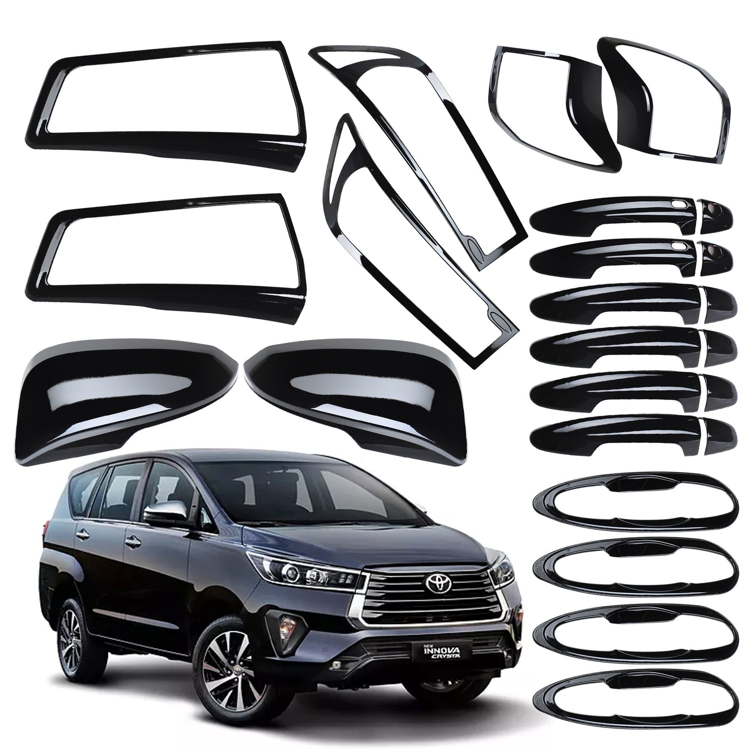 Black Applique Kit for Innova crysta Set of 5 Items