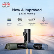 Qubo Car Dash Camera Pro X 3MP 1296p from Hero Group | Made in India | Super Capacitor| Wide Angle View | Emergency Recording | SD Card Upto 1TB Supported | Easy DIY Set Up | (Space Grey) - DASHCAM INSIDER.IN