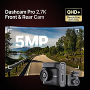 Qubo (New Launch) Car Dash Cam Pro 2.7K by Hero Group, HDR Dual Channel, Made in India, 2.7K 5MP Front QHD+ 2MP Rear FHD, 140° View, 2" LCD Display, GPS Log, Supports Up to 1 TB SD Card - DASHCAM INSIDER.IN
