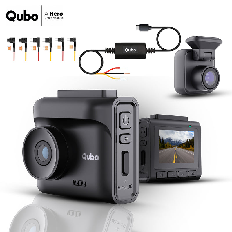 Qubo Car Dashcam Pro 2.7K With Hardwire Kit