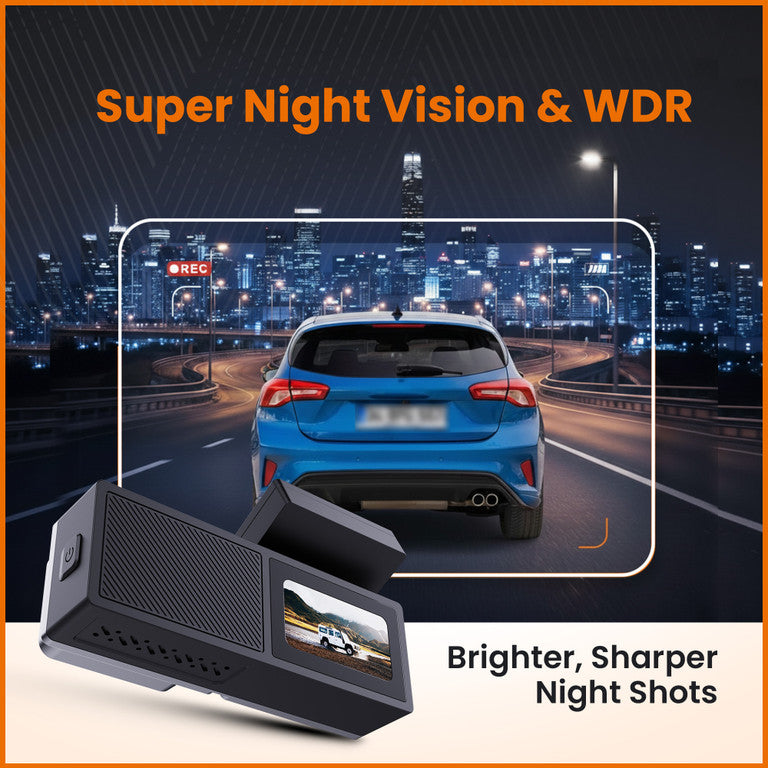 Otobots DVR3036 Car Dash Camera with 2K Real QHD, Recording, 24H Parking Monitoring, WiFi App Control, Night Vision, G-Sensor, 1.47" IPS LCD Display, Smart Collision Detection